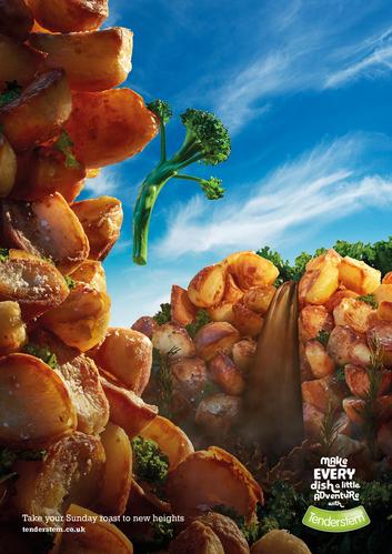 英国Tenderstem食品平面广告设计 从创意到制作全流程